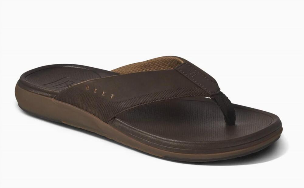 NEW REEF men's cushion norte sandal in dark brown